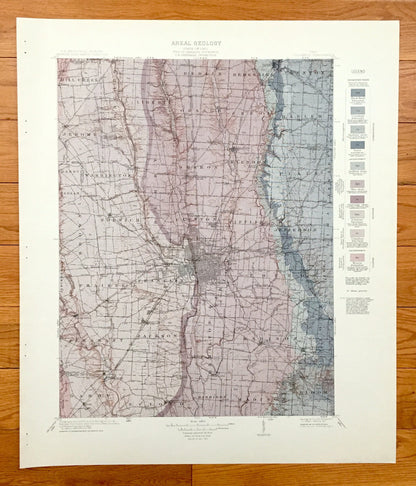 Antique Columbus, Ohio 1912 US Geological Survey Topographic Map – Dublin, Clinton, Olentangy, Upper Arlington, Westerville, Grove City