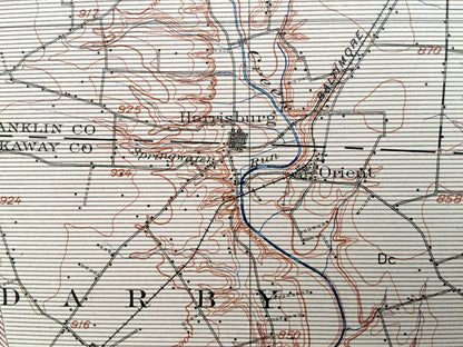 Antique Columbus, Ohio 1912 US Geological Survey Topographic Map – Dublin, Clinton, Olentangy, Upper Arlington, Westerville, Grove City