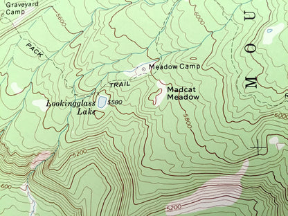 Antique Mount Adams, Washington 1970 US Geological Survey Topographic Map – Skamania, Yakima County, Gifford Pinchot Forest Pacific Trail WA