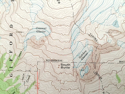 Antique Mount Adams, Washington 1970 US Geological Survey Topographic Map – Yakima County, Gifford Pinchot Forest, Pacific Trail Hellroaring
