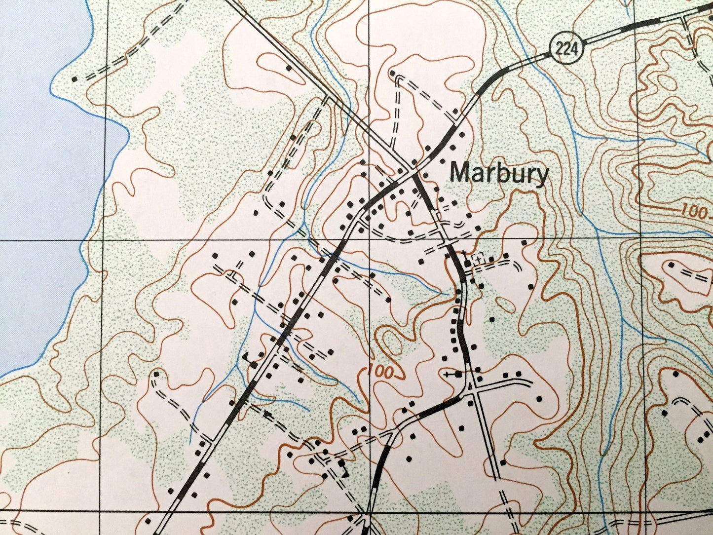 Antique Indian Head, Maryland & VA 1949 US Geological Survey Topographic Map – Charles County, Potomac Heights, Marbury, Glymont, Doncaster