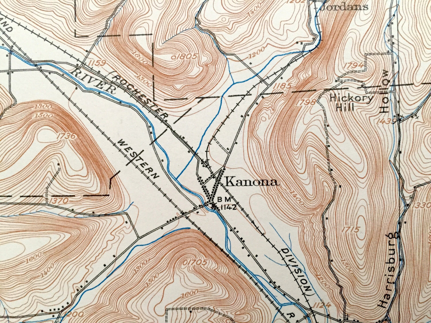 Antique Bath, New York 1910 US Geological Survey Topographic Map - Cameron, Thurston, Wheeler, Prattsburg, Urbana, Avoca, Cohocton, Canisteo