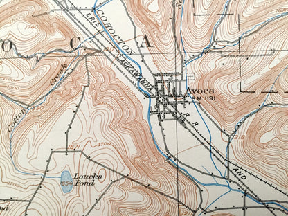Antique Bath, New York 1910 US Geological Survey Topographic Map - Cameron, Thurston, Wheeler, Prattsburg, Urbana, Avoca, Cohocton, Canisteo