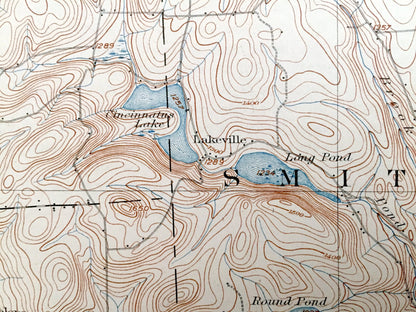Antique Greene, New York 1904 US Geological Survey Topographic Map – Cortland, Broome, Chenango County, Whitney Point, Willett, Triangle, NY