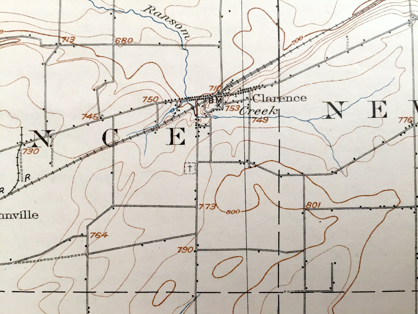Antique Depew, New York 1905 US Geological Survey Topographic Map - Cheektowag, Lancaster, Newstead, Clarence, Amherst, Alden, Marilla, NY