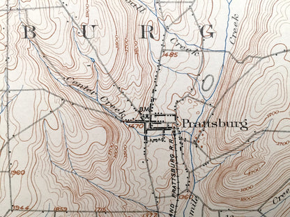 Antique Naples, New York 1903 US Geological Survey Topographic Map – Canandaigua Lake, Finger Lakes, Middlesex, Cohocton, South Bristol, NY