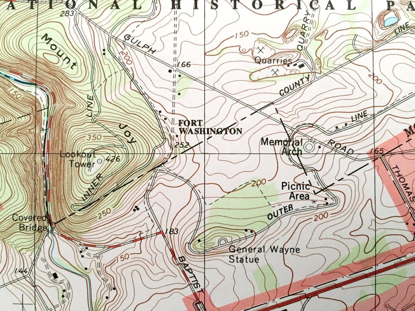 Antique Valley Forge, Pennsylvania 1992 US Geological Survey Topographic Map – Chester, Montgomery County, King of Prussia, Green Tree, PA