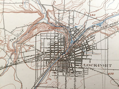 Antique Lockport, New York 1902 US Geological Survey Topographic Map – Newfane, Hartland, Royalton, Pendleton, Amherst, Clarence Newstead NY