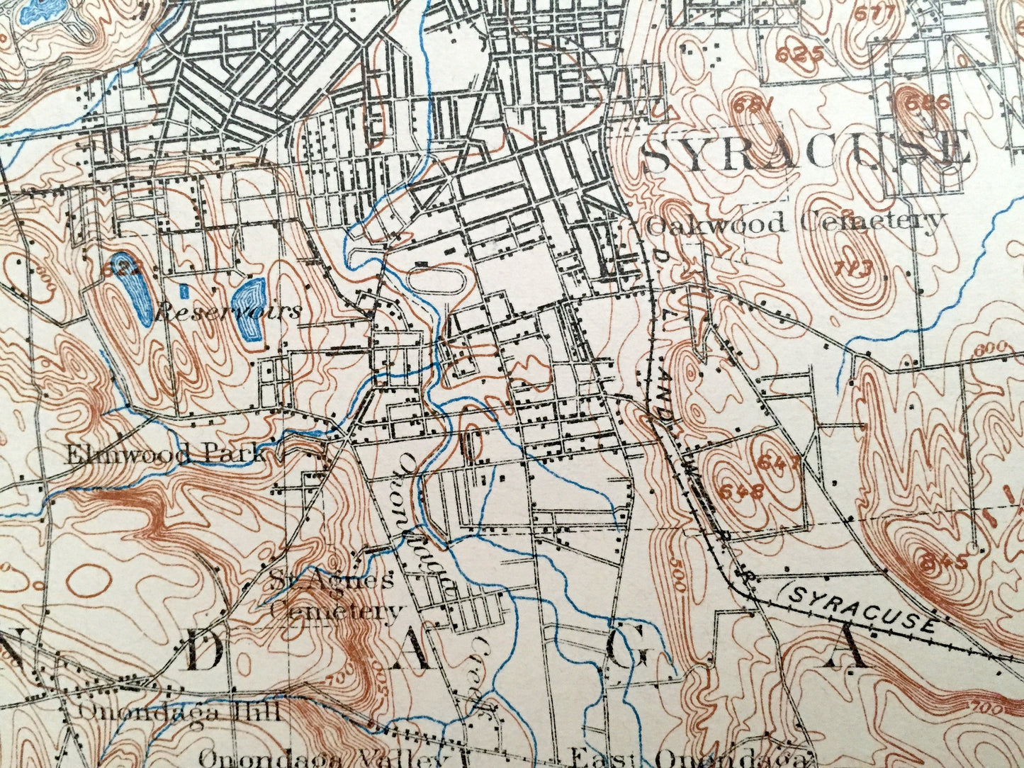 Antique Syracuse, New York 1898 US Geological Survey Topographic Map – Schroeppel, Clay, West Monroe, Constantia, Cicero, Lysander Salina NY
