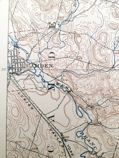 Antique Taberg, New York 1905 US Geological Survey Topographic Map - Annsville, Vienna, Rome, Lee, Ava, Lewis, Florence, Camden, Osceola