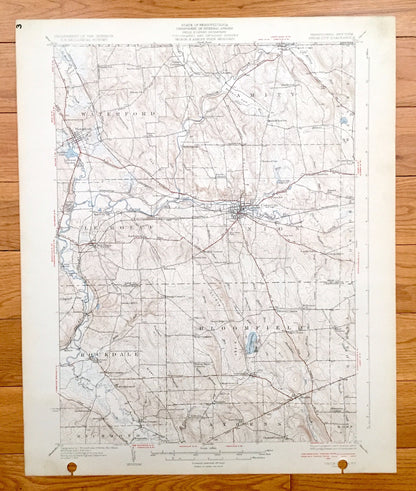 Antique Union City, Pennsylvania 1932 US Geological Survey Topographic Map - Waterford, Amity, Leboeuf, Bloomfield, Athens, Richmond, Sparta