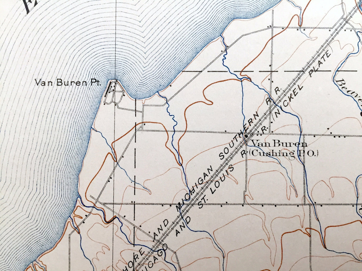 Antique Dunkirk, New York 1900 US Geological Survey Topographic Map – Portland, Pomfret, Sheridan, Arkwright, Mayville, Chautauqua County NY