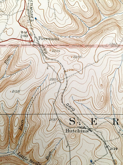 Antique Mount Jewett, Pennsylvania 1940 US Geological Survey Topographic Map - Hamlin, Sergeant, Wetmore, Jones, Benzinger, Ridgway, Wilcox