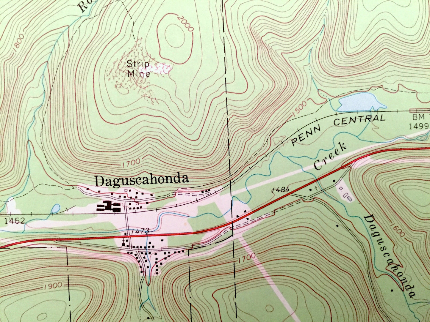 Antique Ridgway, Pennsylvania 1969 US Geological Survey Topographic Map – Elk County, Johnsonburg, Daguscahonda, Benzinger, Fox, Montmorenci