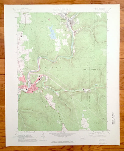 Antique Ridgway, Pennsylvania 1969 US Geological Survey Topographic Map – Elk County, Johnsonburg, Daguscahonda, Benzinger, Fox, Montmorenci