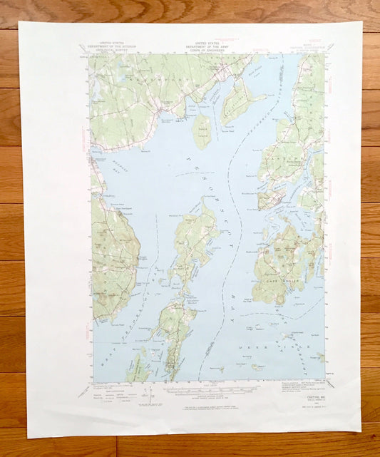 Antique Penobscot Bay, Maine 1941 US Geological Survey Topographic Map – Northport, Searsport, Castine, Brooksville, Deer Isle, Islesboro ME