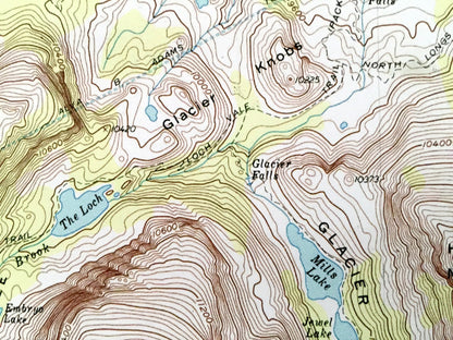 Antique McHenrys Peak, Colorado 1957 US Geological Survey Topographic Map – Rocky Mountains, Boulder, Larimer County, Spruce, Chaos Canyon