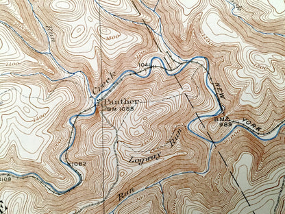 Antique Snow Shoe, Pennsylvania 1931 US Geological Survey Topographic Map – Centre, Clinton County Union, Boggs, Burnside, Beech Creek, PA