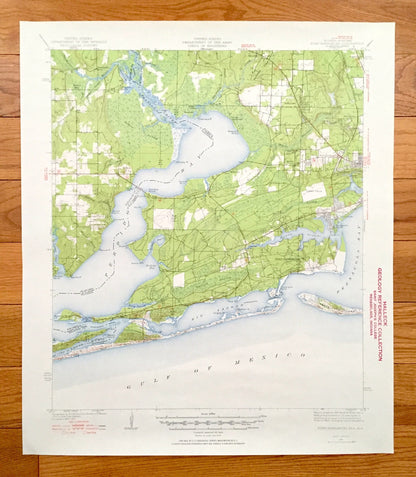 Antique Fort Barrancas, Florida 1941 US Geological Survey Topographic Map – Escambia County, Seaglades, Pleasant Grove, Pensacola, Alabama