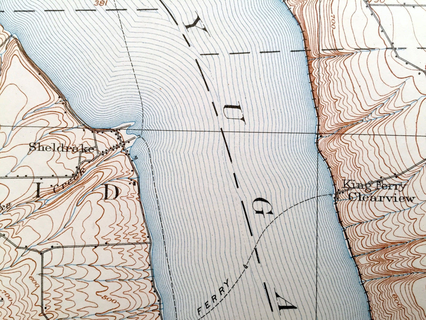 Antique Genoa, New York 1902 US Geological Survey Topographic Map – Seneca County, Cayuga Lake, Lansing, Ulysses, Ovid, Romulus, Norton, NY