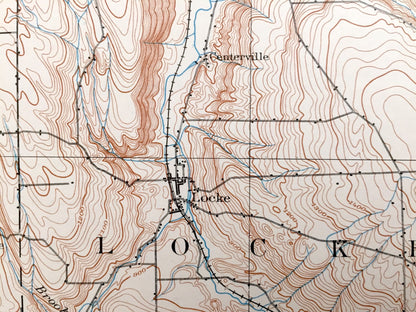 Antique Moravia, New York 1902 US Geological Survey Topographic Map - Sempronius, Locke, Groton, Freeville, Dryden, Lansing, Genoa Venice NY