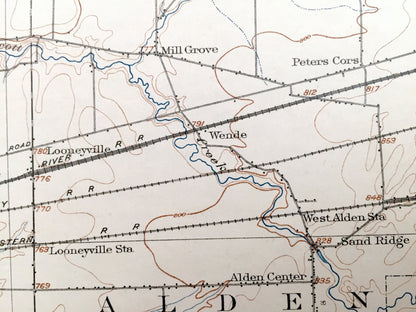Antique Depew, New York 1905 US Geological Survey Topographic Map - Cheektowag, Lancaster, Newstead, Clarence, Amherst, Alden, Marilla, NY