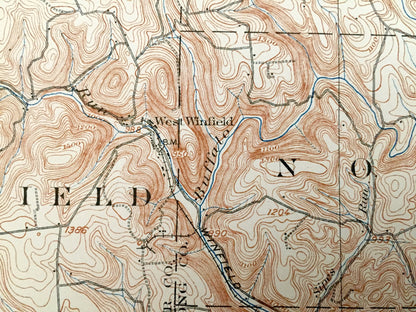 Antique Kittanning, Pennsylvania 1902 US Geological Survey Topographic Map - Fairview, Donegal, Clearfield, Rayburn, Bradys Bend, Sugarcreek