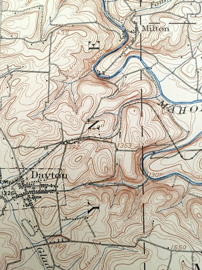 Antique Smicksburg, Pennsylvania 1909 US Geological Survey Topographic Map - Wayne, West Mahoning, Redbank, Ringgold, Porter, Oliver, Perry