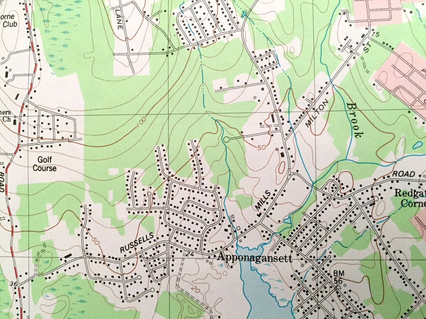 Antique New Bedford, Massachusetts 1977 US Geological Survey Topographic Map – Buzzards Bay, Dartmouth, Fairhaven, Slocum Neck, Smiths Neck