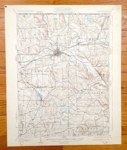 Antique Corry, Pennsylvania 1932 US Geological Survey Topographic Map - Wayne, Columbus, Concord, Spring Creek, Sparta, Eldred, Rome, Elgin