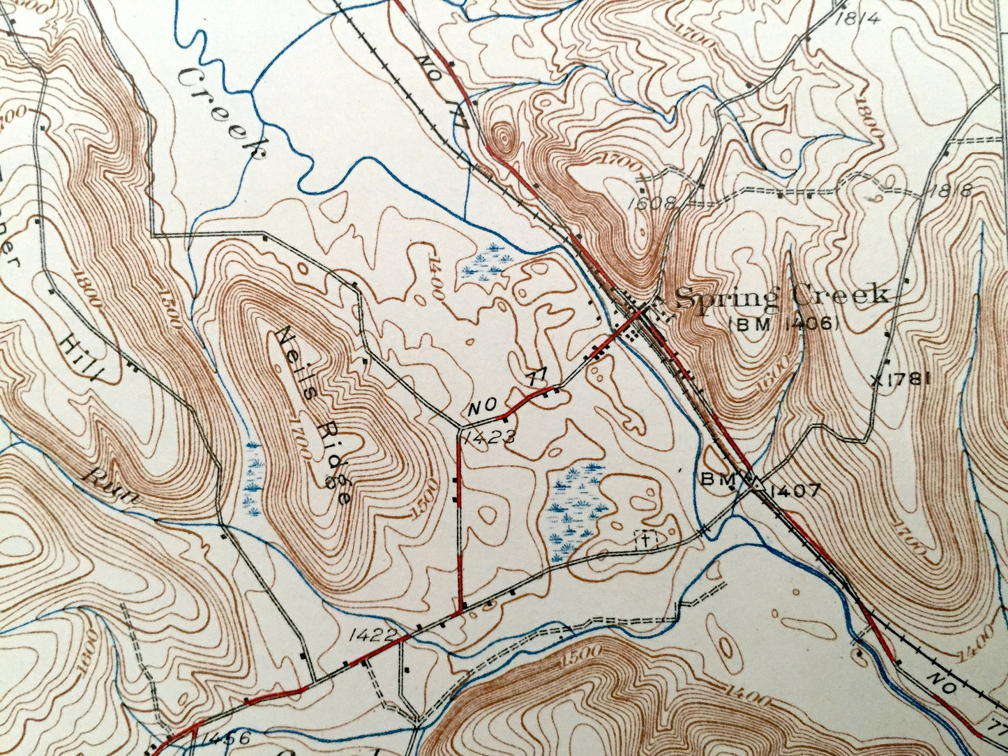 Antique Corry, Pennsylvania 1932 US Geological Survey Topographic Map - Wayne, Columbus, Concord, Spring Creek, Sparta, Eldred, Rome, Elgin