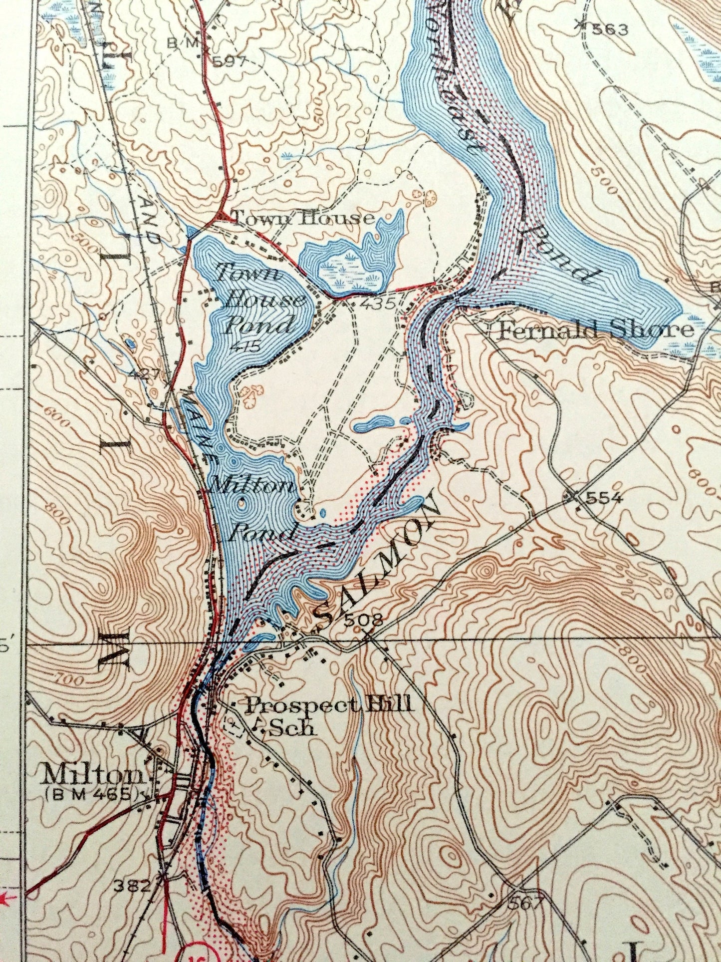Antique Berwick, Maine 1944 US Geological Survey Topographic Map – Sanford, Lebanon, Acton, Milton, Rochester, Somersworth, New Hampshire