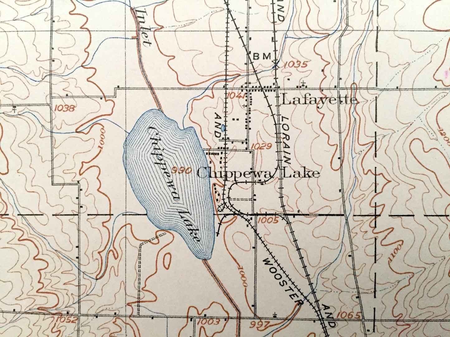 Antique Medina, Ohio 1906 US Geological Survey Topographic Map – Lorain County, Grafton, Liverpool, Brunswick, Hinckley, Litchfield, York OH