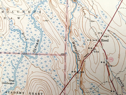 Antique Wytopitlock, Maine 1941 US Geological Survey Topographic Map – Kingman, Reed, Bancroft, Webster, Prentiss, Aroostook, Penobscot