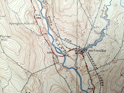 Antique Farmington, Maine 1924 US Geological Survey Topographic Map – Temple, Strong, New Vineyard, Industry, Wilton, New Sharon, Jay