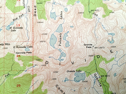 Antique Kings Canyon, California 1953 US Geological Survey Topographic Map – Marion Peak, National Park, Fresno County, Sequoia Forest, CA