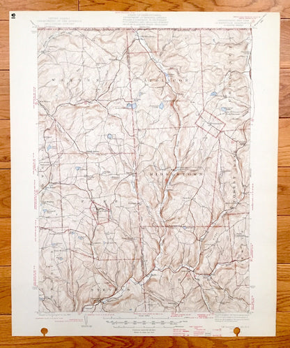 Antique Le Raysville, Pennsylvania 1943 US Geological Survey Topographic Map - Pike, Middletown, Rush, Stevens, Herrick, Orwell, Warren