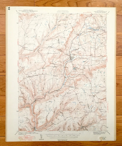 Antique Canton, Pennsylvania 1944 US Geological Survey Topographic Map - Sullivan, Ward, Armenia, Troy, Granville, Leroy, Union, McIntyre