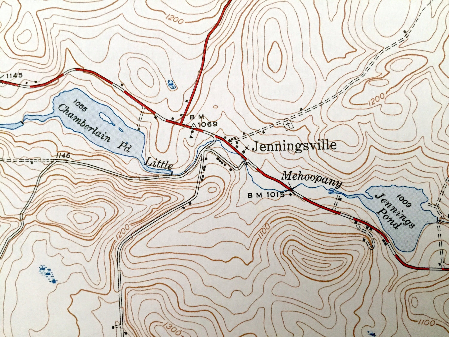 Antique Jenningsville, Pennsylvania 1947 US Geological Survey Topographic Map - Windham, Braintrim, Forkston, North Branch, Colley, Lovelton