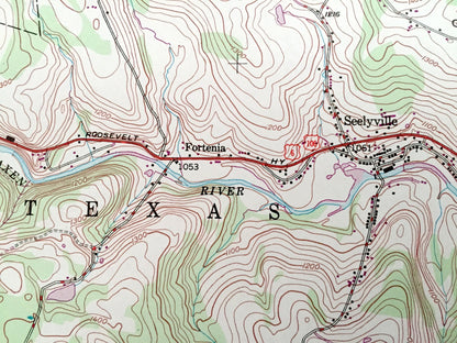 Antique Honesdale, Pennsylvania 1946 US Geological Survey Topographic Map – Wayne County, Clinton, Dyberry, Texas, Cherry Ridge, Canaan