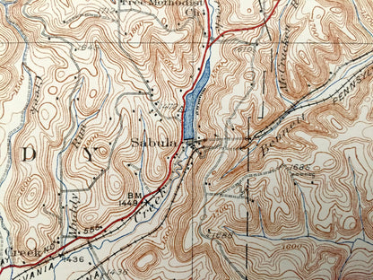 Antique Penfield, Pennsylvania 1932 US Geological Survey Topographic Map - Huston, Horton, Snyder, Sandy, Pine, Union, Pike, Bloom, Brady