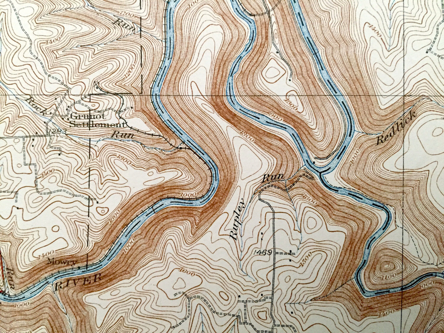 Antique Karthaus, Pennsylvania 1932 US Geological Survey Topographic Map - Graham, Cooper, Snow Shoe, Burnside, Covington, Girard, Gibson