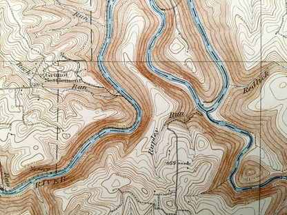Antique Karthaus, Pennsylvania 1932 US Geological Survey Topographic Map - Graham, Cooper, Snow Shoe, Burnside, Covington, Girard, Gibson