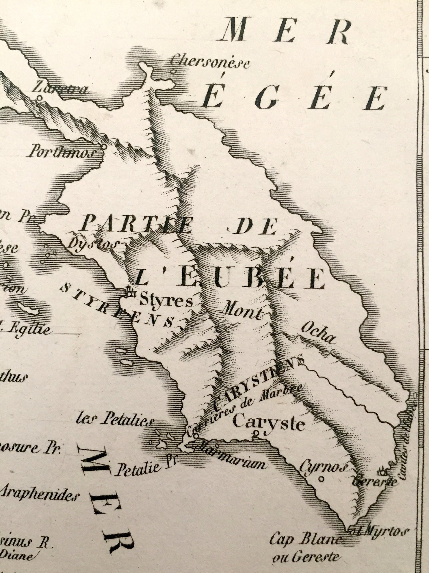 Antique 1821 Greece Map from Atlas from Barthélemy's Voyage of Anacharsis by Barbie du Bocage  – Athens, Cyclades Islands, Corinthia, Kea