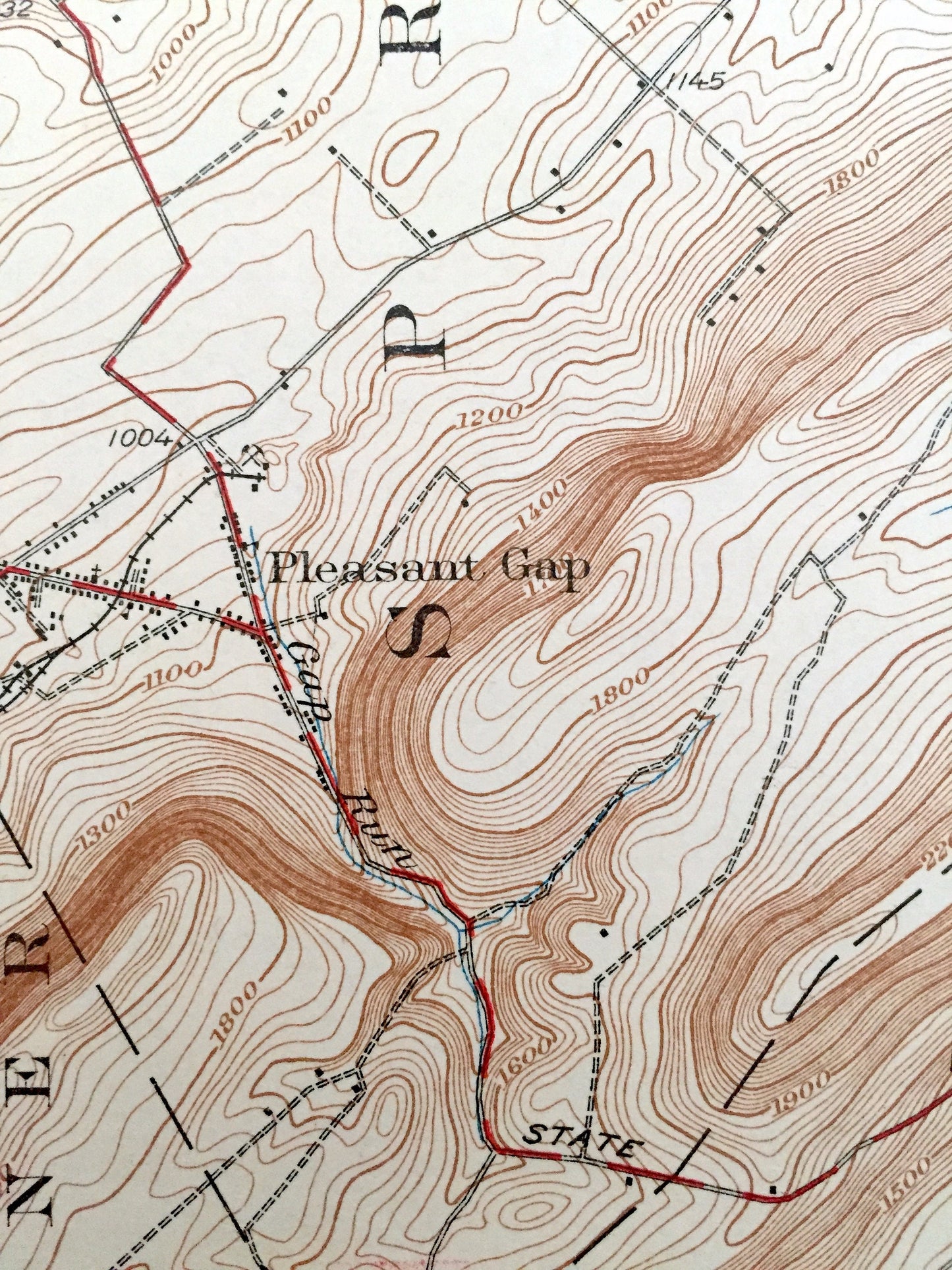 Antique Centre Hall, Pennsylvania 1929 US Geological Survey Topographic Map - Armagh, Porter, Harris, Penn, Benner, Gregg, Miles, Walker, PA
