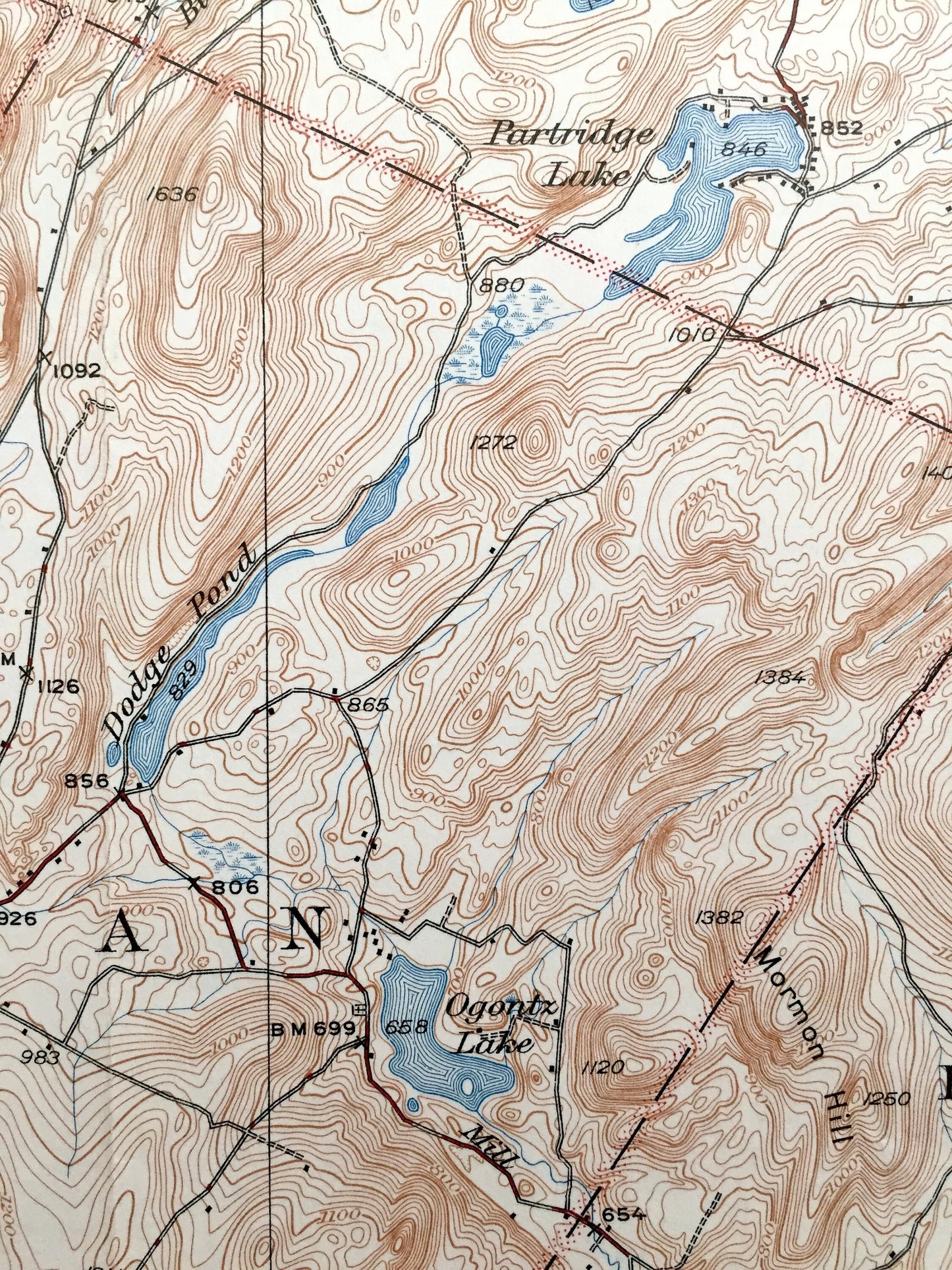 Antique Littleton, New Hampshire 1935 US Geological Survey Topographic Map – Lisbon, Waterford, Monroe, Lyman, Apthorp Concord Vermont NH VT