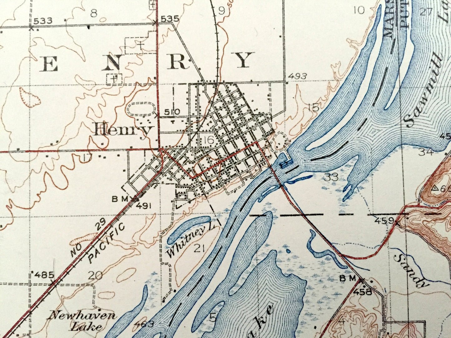 Antique Lacon, Illinois 1937 US Geological Survey Topographic Map – Henry, Sparland, Senachwine, Putnam, Bureau, Marshall, Magnolia, Steuben
