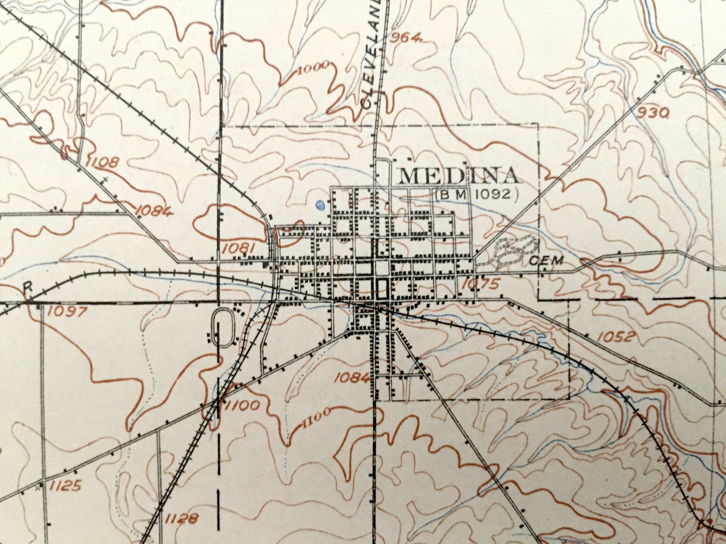 Antique Medina, Ohio 1906 US Geological Survey Topographic Map – Lorain County, Grafton, Liverpool, Brunswick, Hinckley, Litchfield, York OH