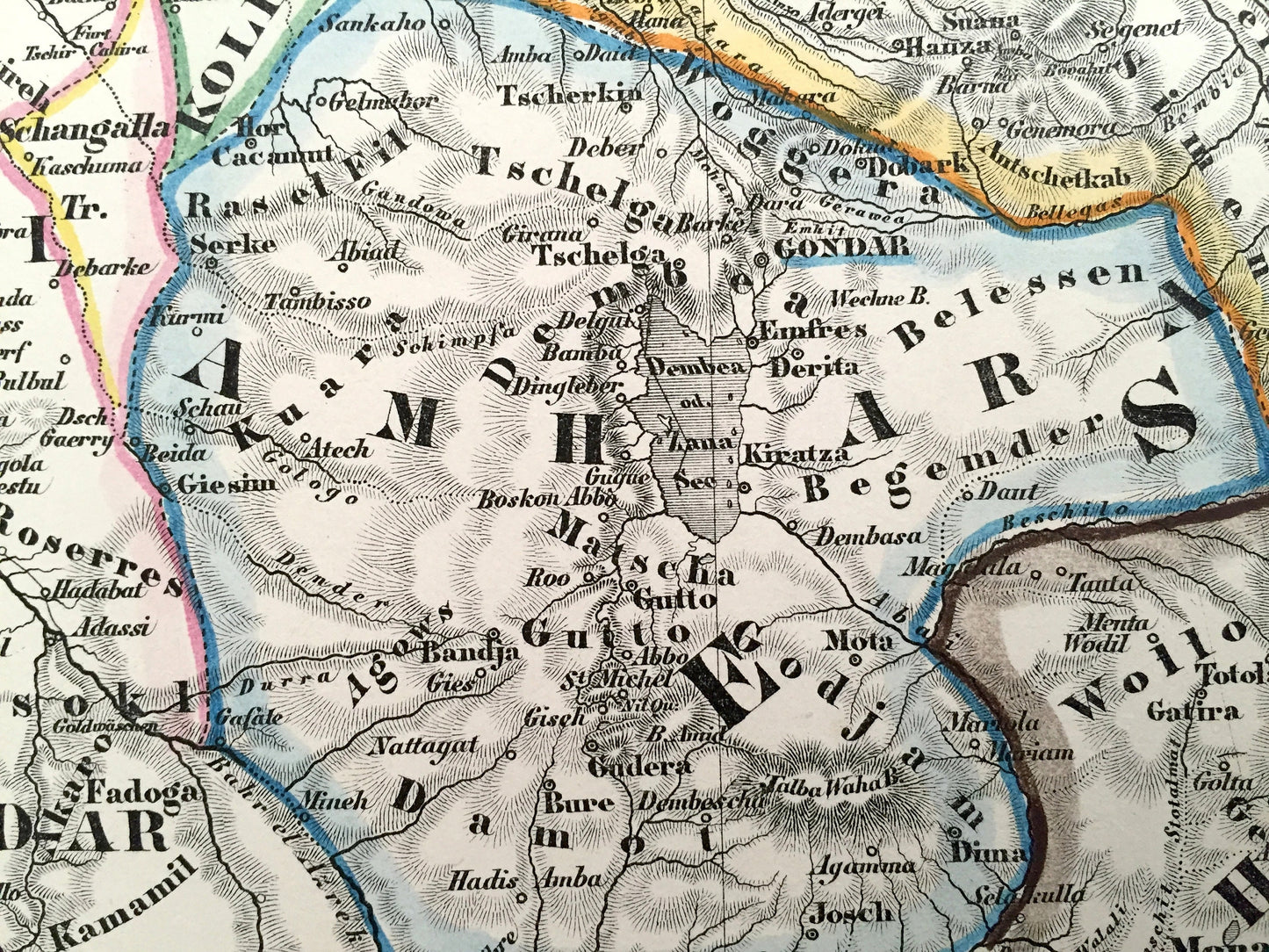 Antique 1855 Northeast Africa Map from Sohr Berghaus Atlas by Carl Flemming – Nordöstliches Afrika, Egypt, Saudi Arabia, Cairo, Mecca, Aden