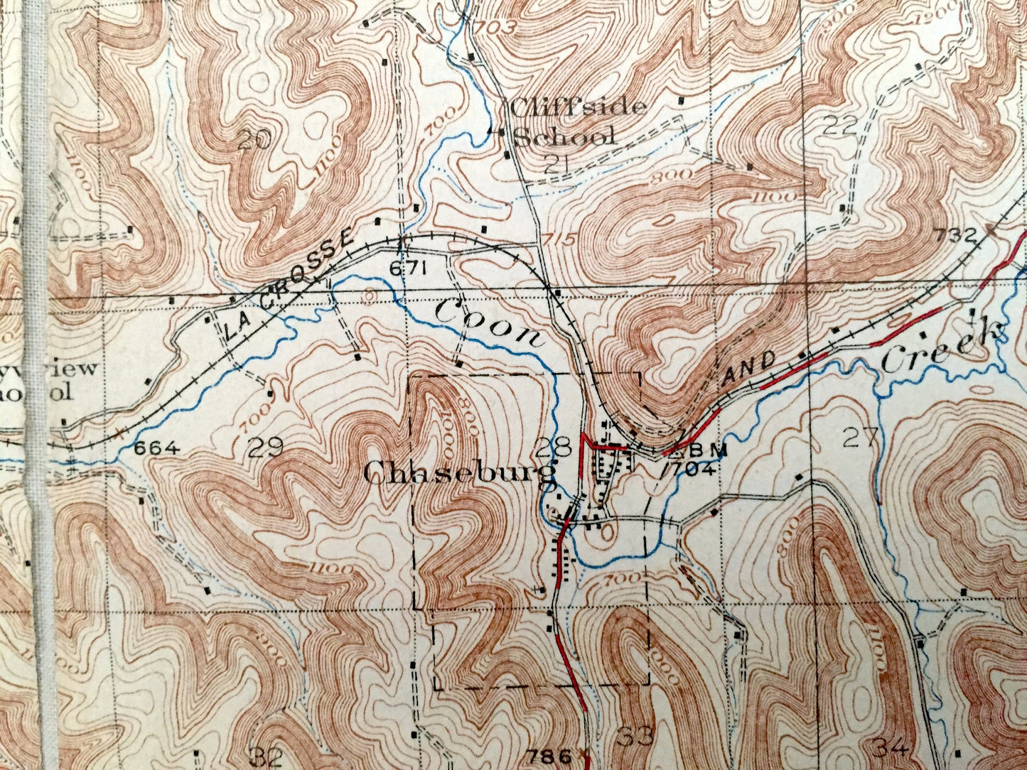 Antique Stoddard, Wisconsin 1926 US Geological Survey Topographic Map – Bergen, Hamburg, Washington, Greenfield, Shelby Harmony Jefferson WI